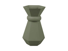 Load image into Gallery viewer, Geo Vase Queen Polyresin in Jungle Green by Present Time
