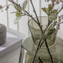 Load image into Gallery viewer, Mikkeli Green Glass Striking Squat Vase
