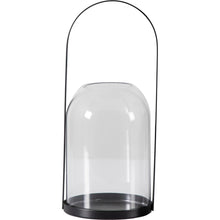 Load image into Gallery viewer, Black Iron &amp; Glass Dome Lantern Hurricane
