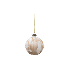 Load image into Gallery viewer, Bronze Marbled Christmas Rippled Bauble 10cm
