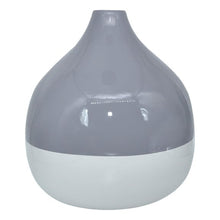 Load image into Gallery viewer, Grey &amp; White Handmade Bamboo Round Vase
