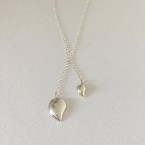 Chris Lewis Sterling Silver Teardrop Flame Necklace