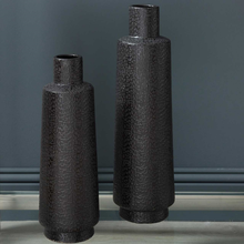 Load image into Gallery viewer, Black Textured Vase - 40cm
