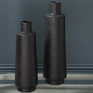 Black Textured Vase - 40cm