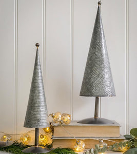 Galvanised Spiral Christmas Tree Silver