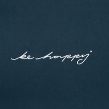 Load image into Gallery viewer, Chalk Darcey Navy T.Shirt with &#39;be happy &#39; Embellishment
