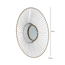 Load image into Gallery viewer, Gold Mirror Round Wall Decor - 66cm

