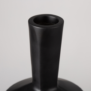 Black and White Textured Tribal Vase - 49cm