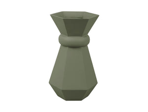 Geo Vase Queen Polyresin in Jungle Green by Present Time