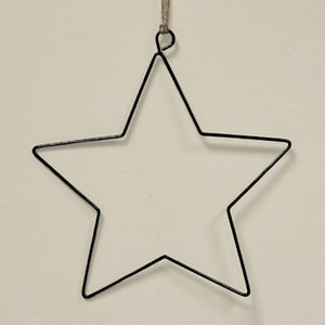 Black Wire Hanging Star 70cm