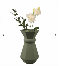 Load image into Gallery viewer, Geo Vase Queen Polyresin in Jungle Green by Present Time
