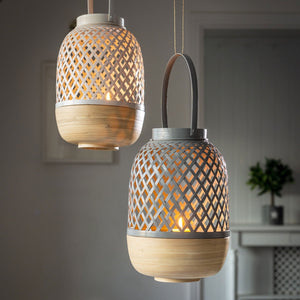 White Bamboo Lantern