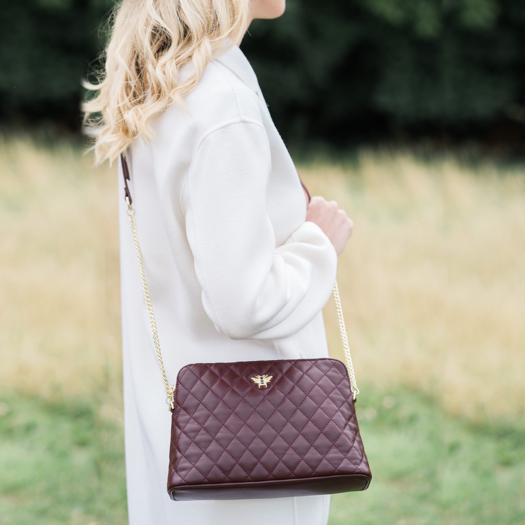 Quilted Mulberry Cross Body Handbag