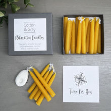 Load image into Gallery viewer, Cotton and Grey Relaxation Handmade Beeswax Candles
