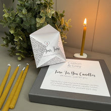 Load image into Gallery viewer, Cotton and Grey Time for You Handmade Beeswax Candles
