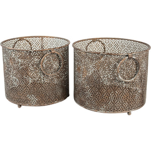 Metal Petales Lantern/Planter by Grand Illusions