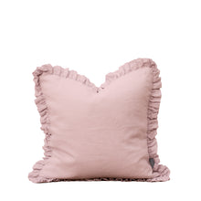 Load image into Gallery viewer, Oli Linen Ruffle Cushion - Silver Grey
