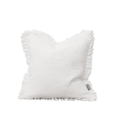 Load image into Gallery viewer, Oli Linen Ruffle Cushion - Silver Grey
