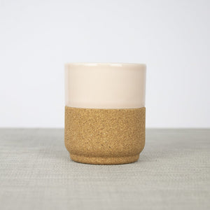 Unique Cork & Ceramic Coffee or Tea Mug - Rose Pink