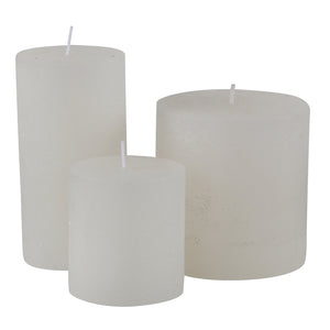 Rustic Dinner Candle White