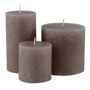 Grand Illusions Rustic Pillar Candle Latte 100 x 100