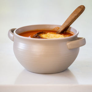 Stoneware Soup Bowl in Putty