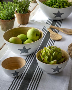 Ticking Table Runner - White & Charcoal by Retreat Home