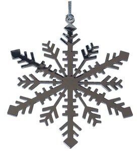 Silver Metal Delicate Snowflake Decoration Tag set of 4