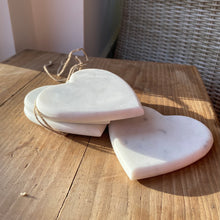 Load image into Gallery viewer, White Marble Heart Coasters - Set of 4
