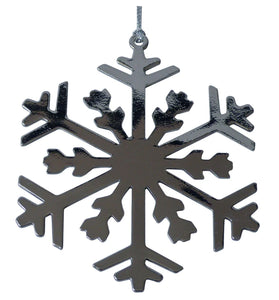 Silver Metal Delicate Snowflake Decoration Tag set of 4