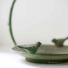 Load image into Gallery viewer, Hanging Metal Birdfeeder Antique Green
